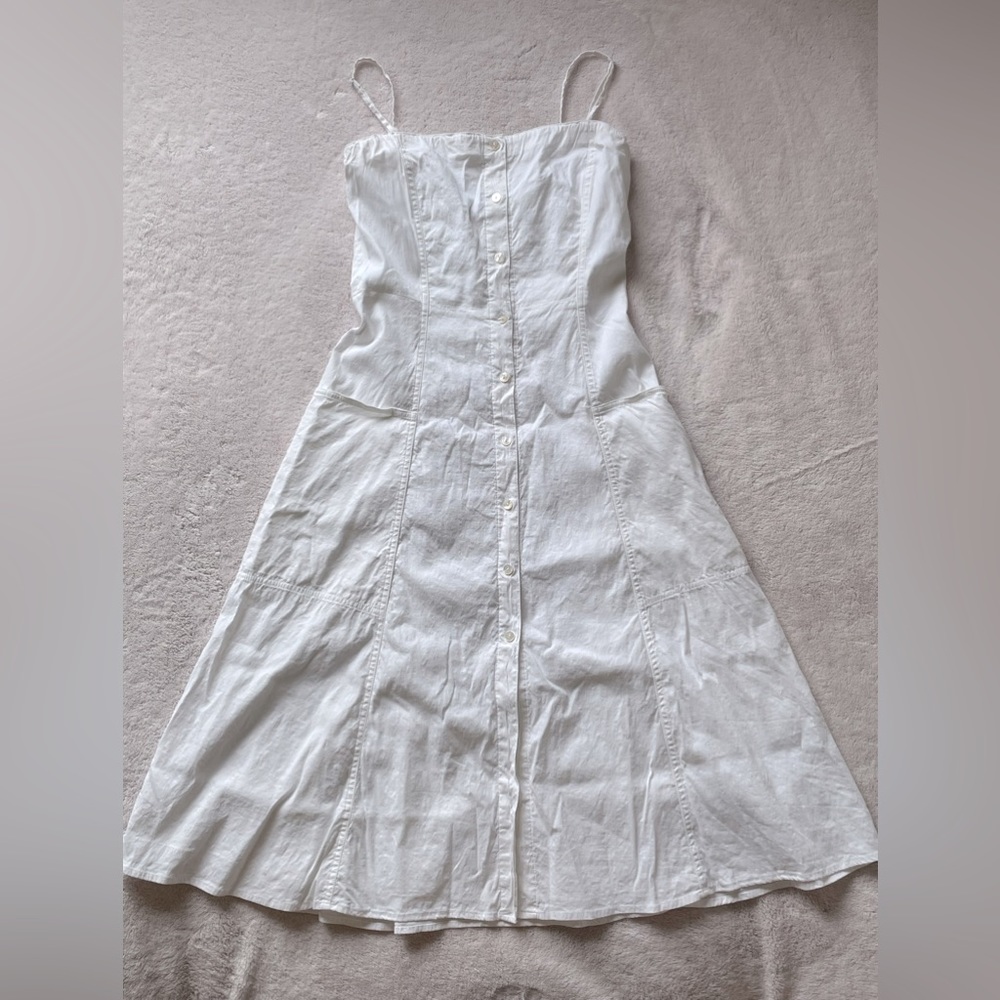 Theory white midi dress size 2